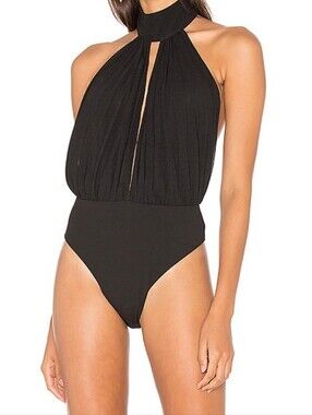 Misha Collection Amorita Black Bodysuit Size S